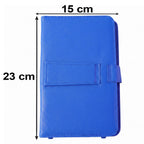 Portable Wired Tablet Keyboard With Pu Leather Flip Case And Stand (1 Pc)